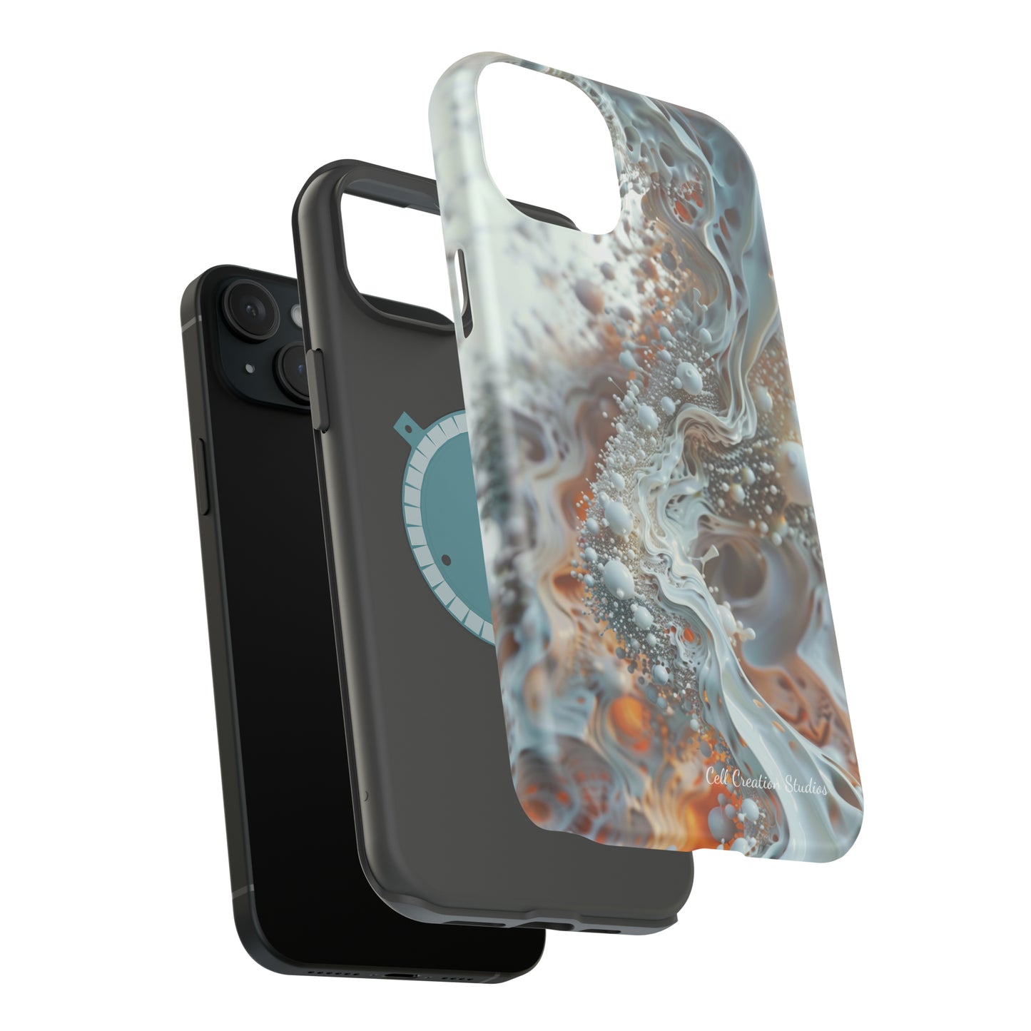 "3D Liquid Splash" -MagSafe Tough iPhone Cases