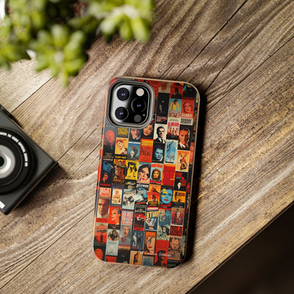 Introducing the "Vintage Movie Poster Collage" Cell Phone Case – Timeless Hollywood Charm -Tough Phone Cases