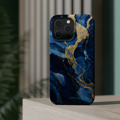 "Azure Elegance Marble" -MagSafe Tough iPhone Cases