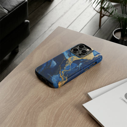 "Azure Elegance Marble" -Tough iPhone Cases