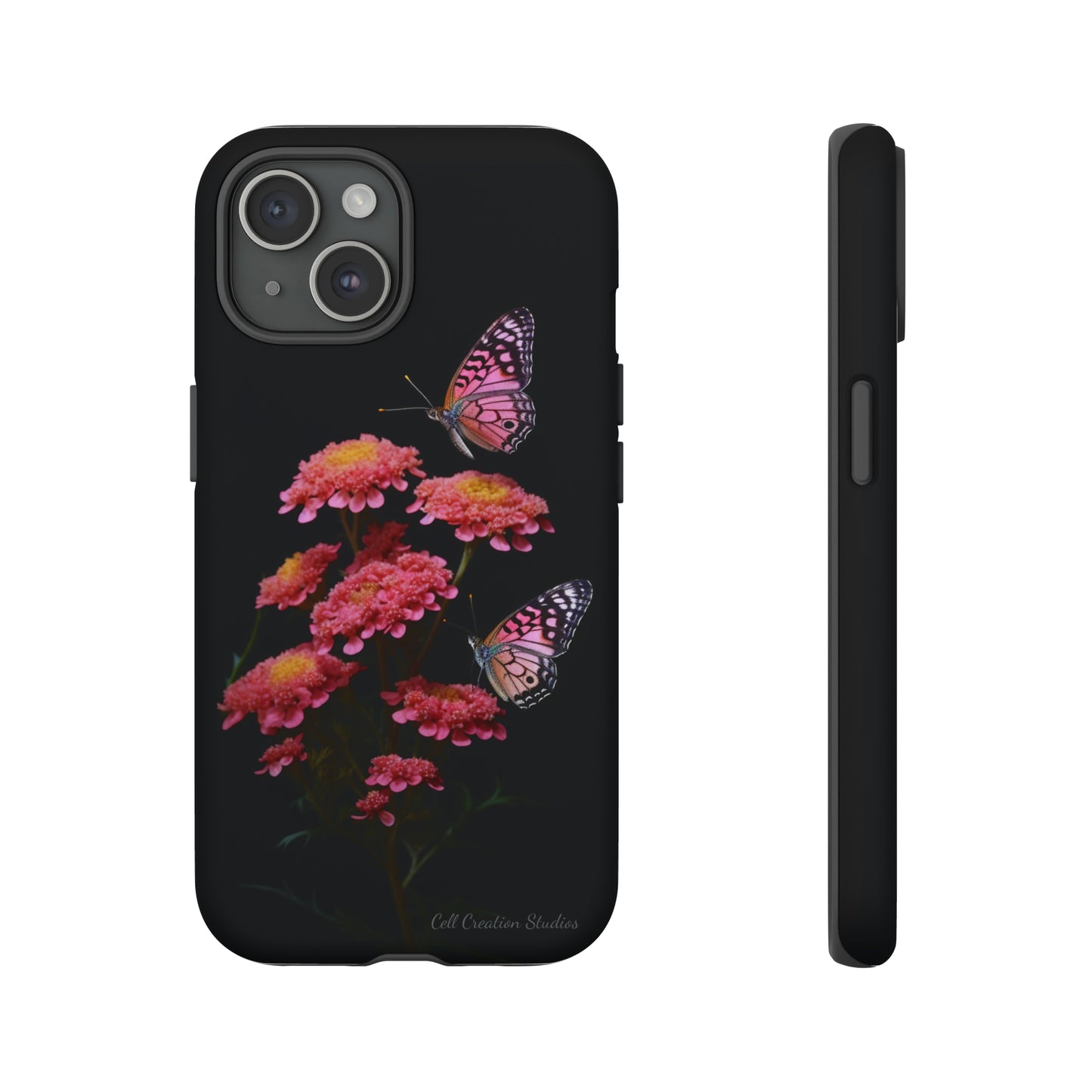 "Achillea Desert Eve Deep Rose & Butterfly" Phone Case -Tough Cases