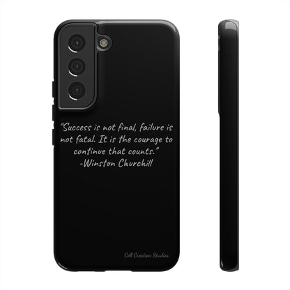 "Continual Courage" Winston Churchill Quote Phone Case -Tough Cases