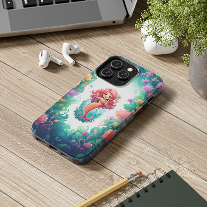 "Pink Seaflower Mermaid" -Tough iPhone Cases