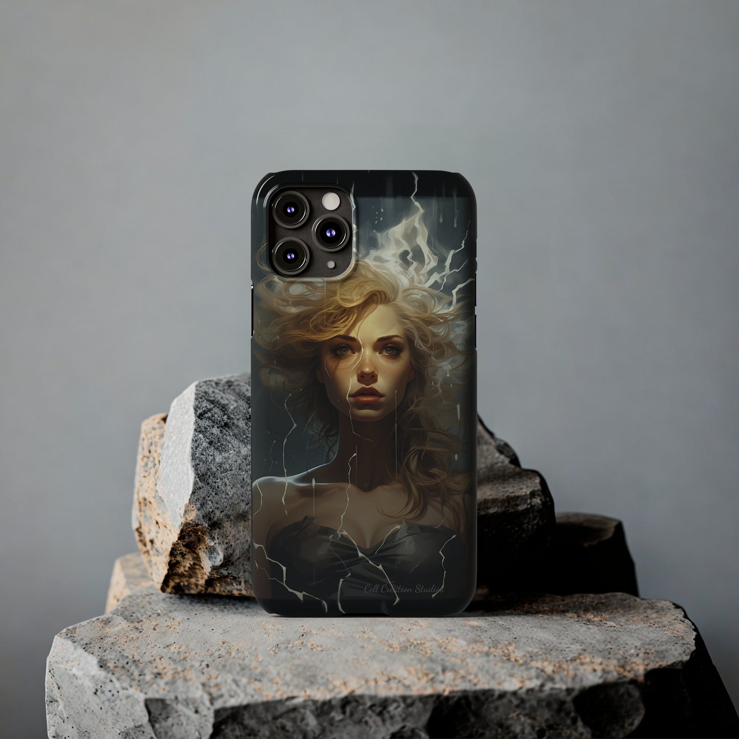 Introducing the "Electrifying Beauty" Cell Phone Case – Sparks of Style and Power -Slim Phone Cases