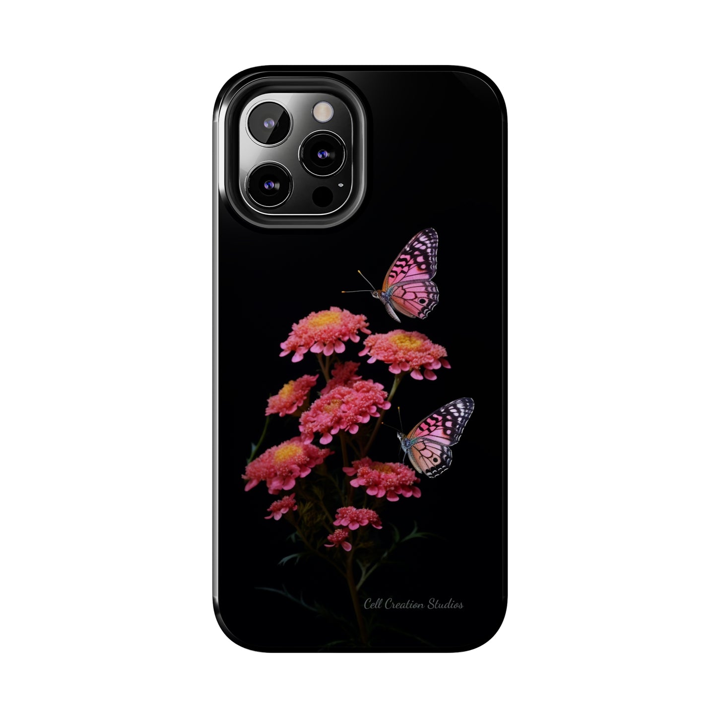 "Achillea Desert Eve Deep Rose & Butterfly" Phone Case -Tough Phone Cases