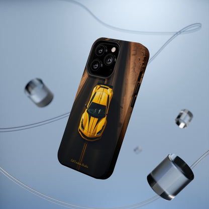 Introducing the "Desert Speedster" Cell Phone Case – Feel the Thrill of a Ferrari Racing through the Desert! -MagSafe Tough Cases