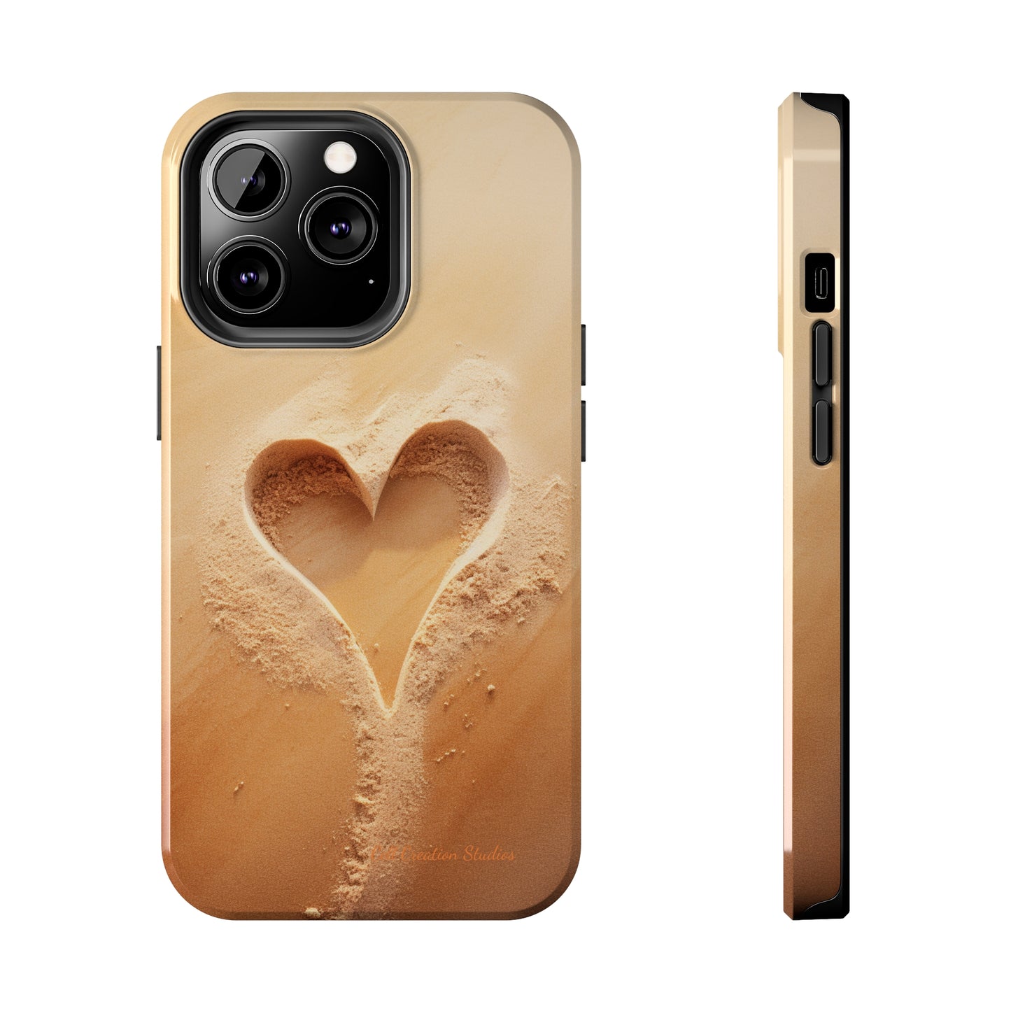 "Eternal Love: Sand Heart" Cell Phone Case -Tough Phone Cases