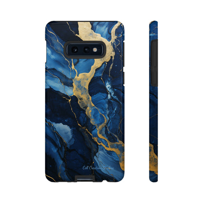 "Azure Elegance Marble" -Tough Samsung Cases