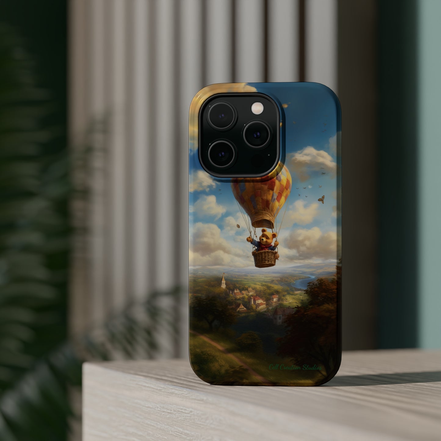 Introducing the "Winnie-The-Pooh's Balloon Adventure" Cell Phone Case – Soar to New Heights in Style -MagSafe Tough Cases