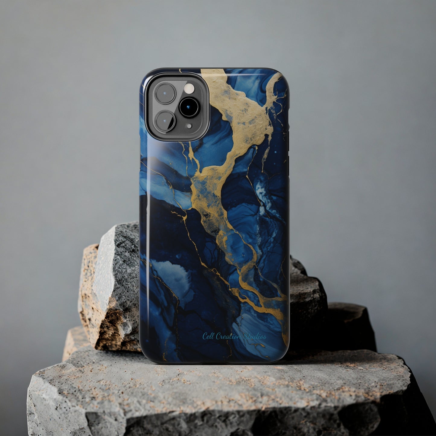 "Azure Elegance Marble" -Tough iPhone Cases