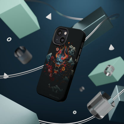 Introducing the "Japanese Dragon Majesty" Cell Phone Case – Embrace the Legend in Style -MagSafe Tough Cases