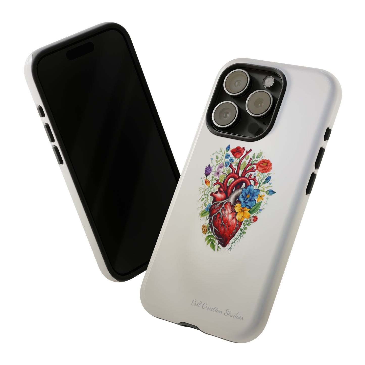 "Floral Heart Harmony" -Tough iPhone Cases
