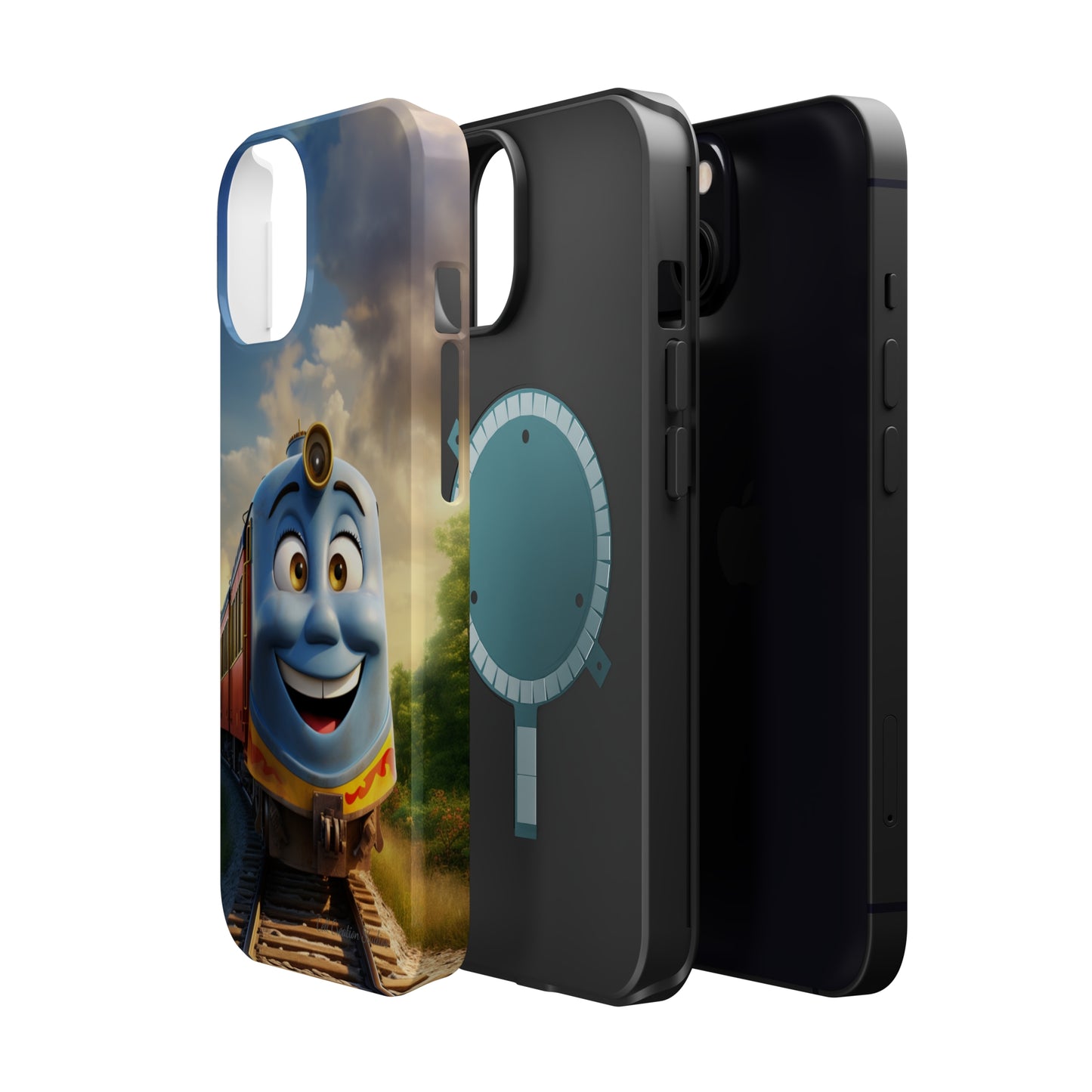 The "Smiling Blue Train" Phone Case -MagSafe Tough Cases