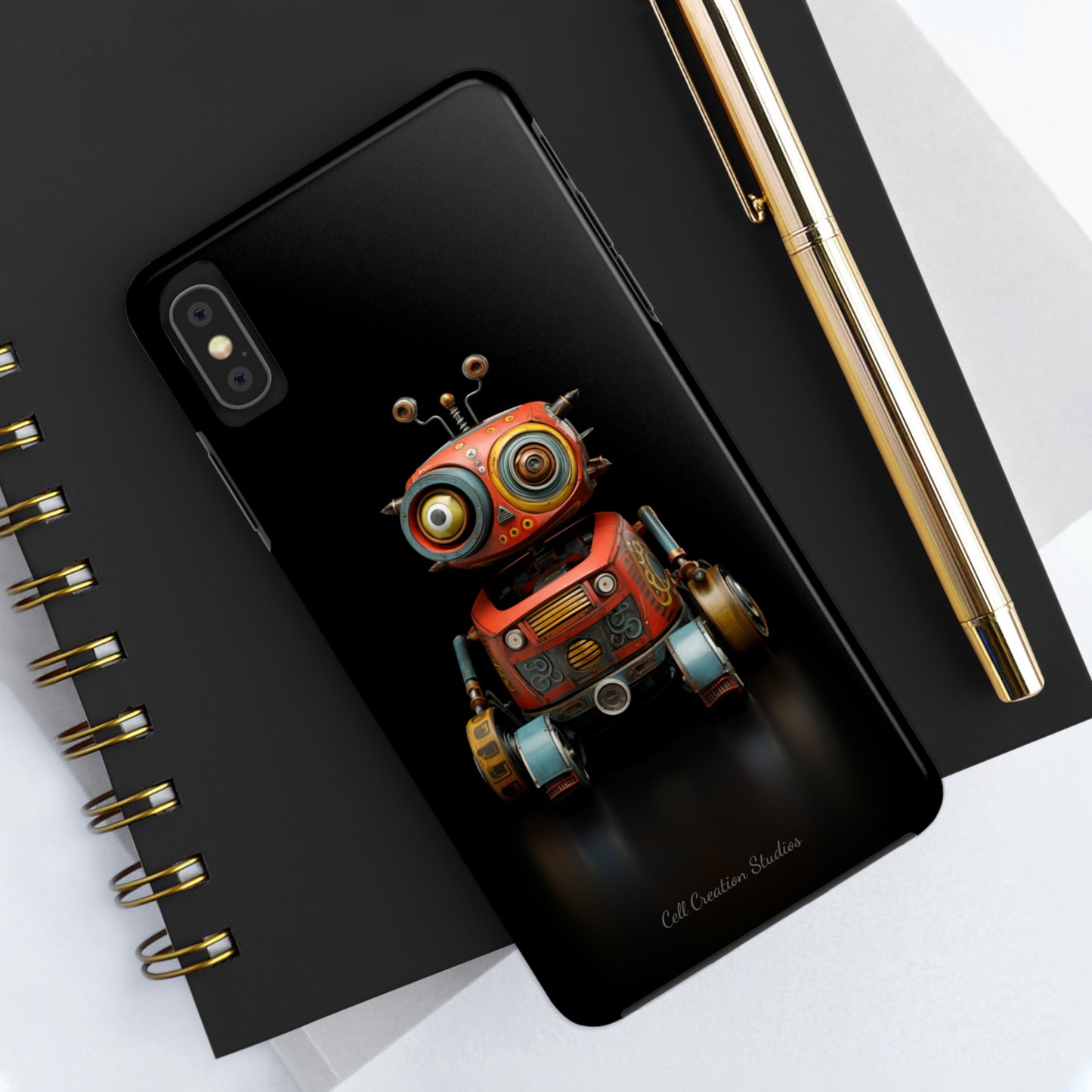 Introducing the "Toy Robot Delight" Cell Phone Case – Embrace Nostalgia with a Playful Robotic Companion! -Tough Phone Cases