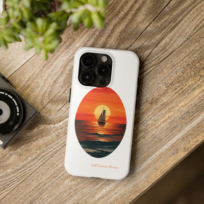 "Sailboat Sunset Serenity" -Tough iPhone Cases