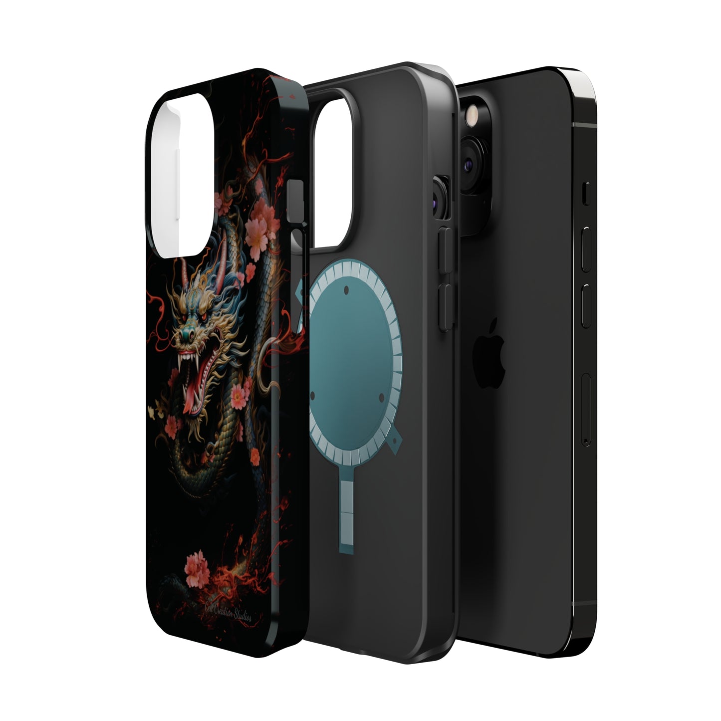 Introducing the "Mystical Japanese Dragon" Cell Phone Case – Unleash the Dragon's Power -MagSafe Tough Cases