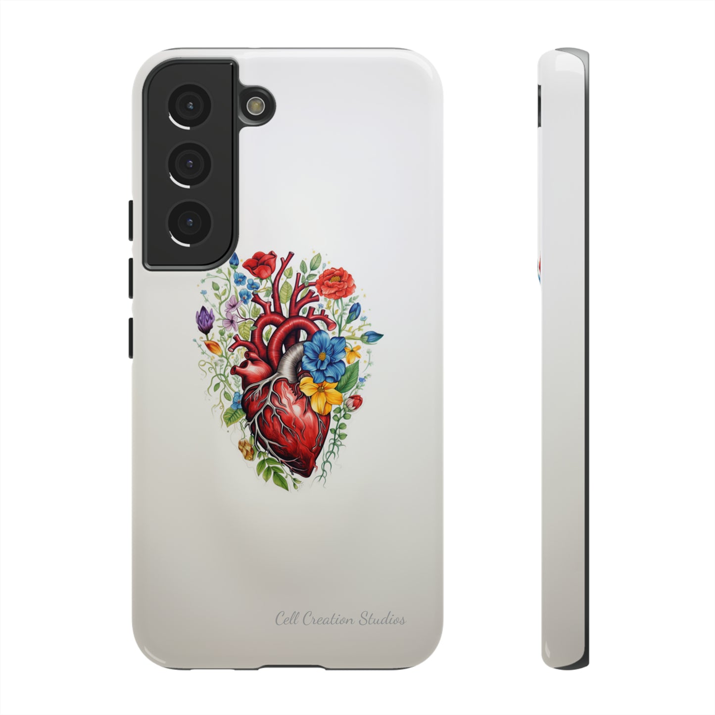 "Floral Heart Harmony" -Tough Samsung Cases