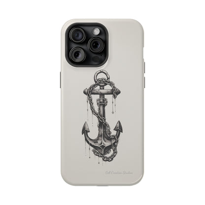 "Nautical Elegance Anchor" -MagSafe Tough iPhone Cases