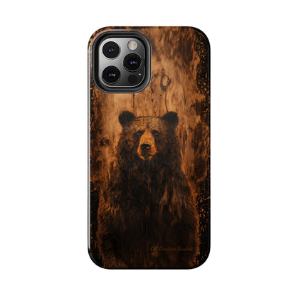 "Bear Wood Grain"-Tough Phone Cases