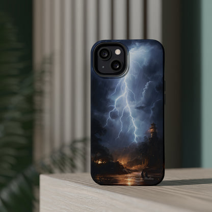 Introducing the "Electric Skies" Cell Phone Case – Unleash the Power of the Storm -MagSafe Tough Cases