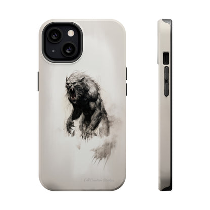 "Moonlit Shadow" Werewolf Sketch Cell Phone Case -MagSafe Tough Cases