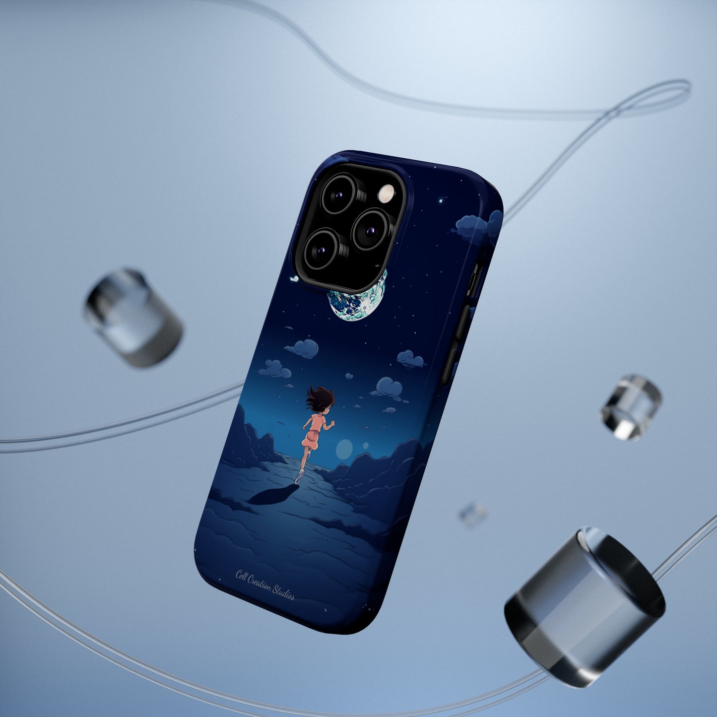 Introducing the "Moonlit Runner" Cell Phone Case – Embrace Adventure with a Captivating Lunar Design -MagSafe Tough Cases