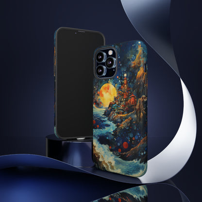 "Moonlit Coastal Vista" -Tough iPhone Cases