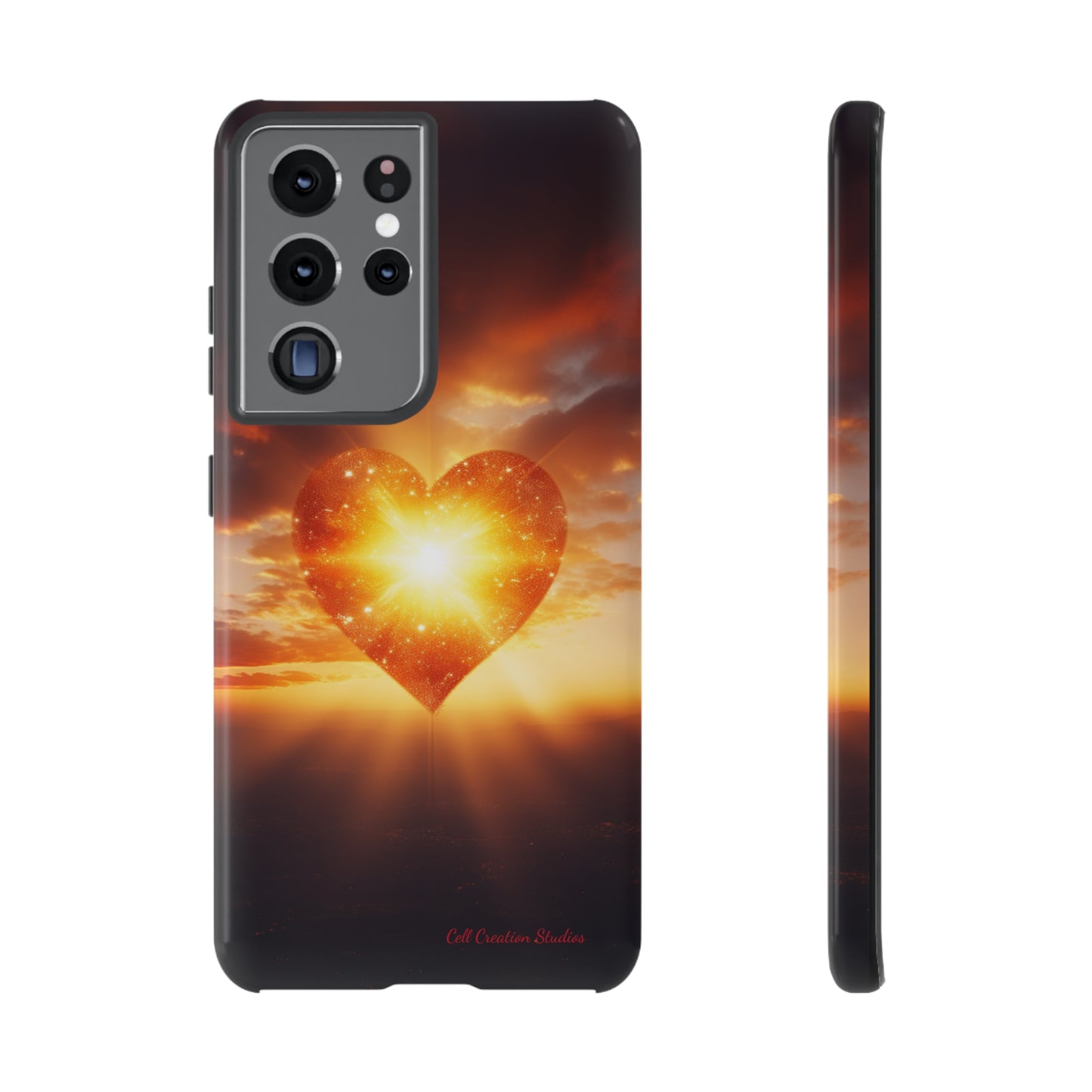 Introducing the "Sunlit Heart" Cell Phone Case – Embrace Love and Radiance -Tough Cases