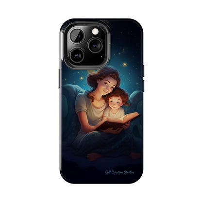 Introducing the "Bedtime Story Bliss" Cell Phone Case – Cherish Heartwarming Moments with Every Glance -Tough Phone Cases