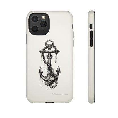 "Nautical Elegance Anchor" -Tough iPhone Cases