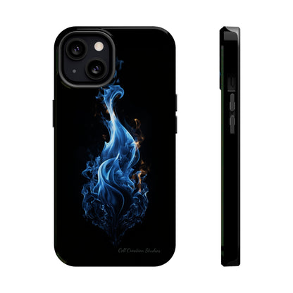 "Blue Flame" Phone Case: Ignite Your Style with Fiery Elegance -MagSafe Tough Cases