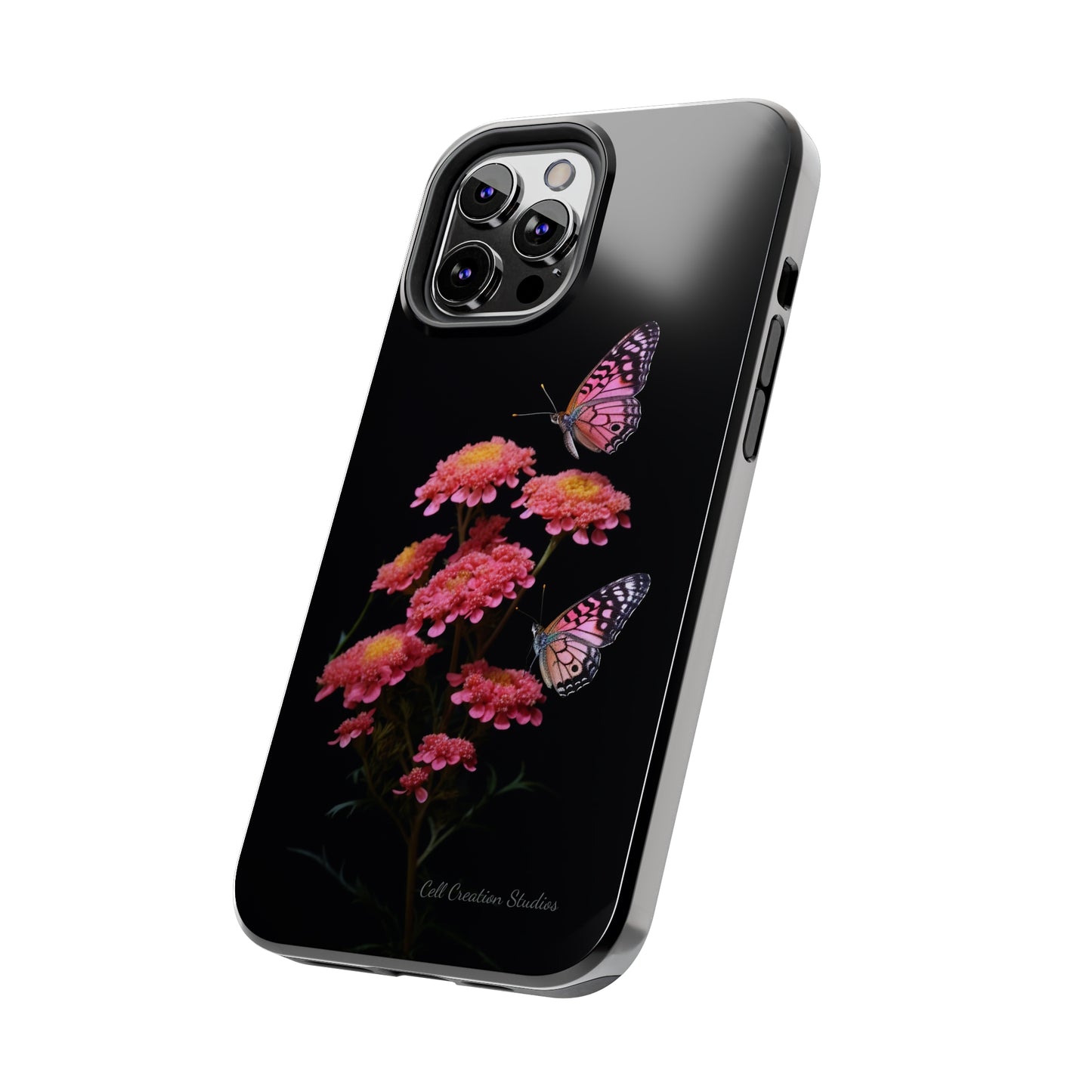 "Achillea Desert Eve Deep Rose & Butterfly" Phone Case -Tough Phone Cases