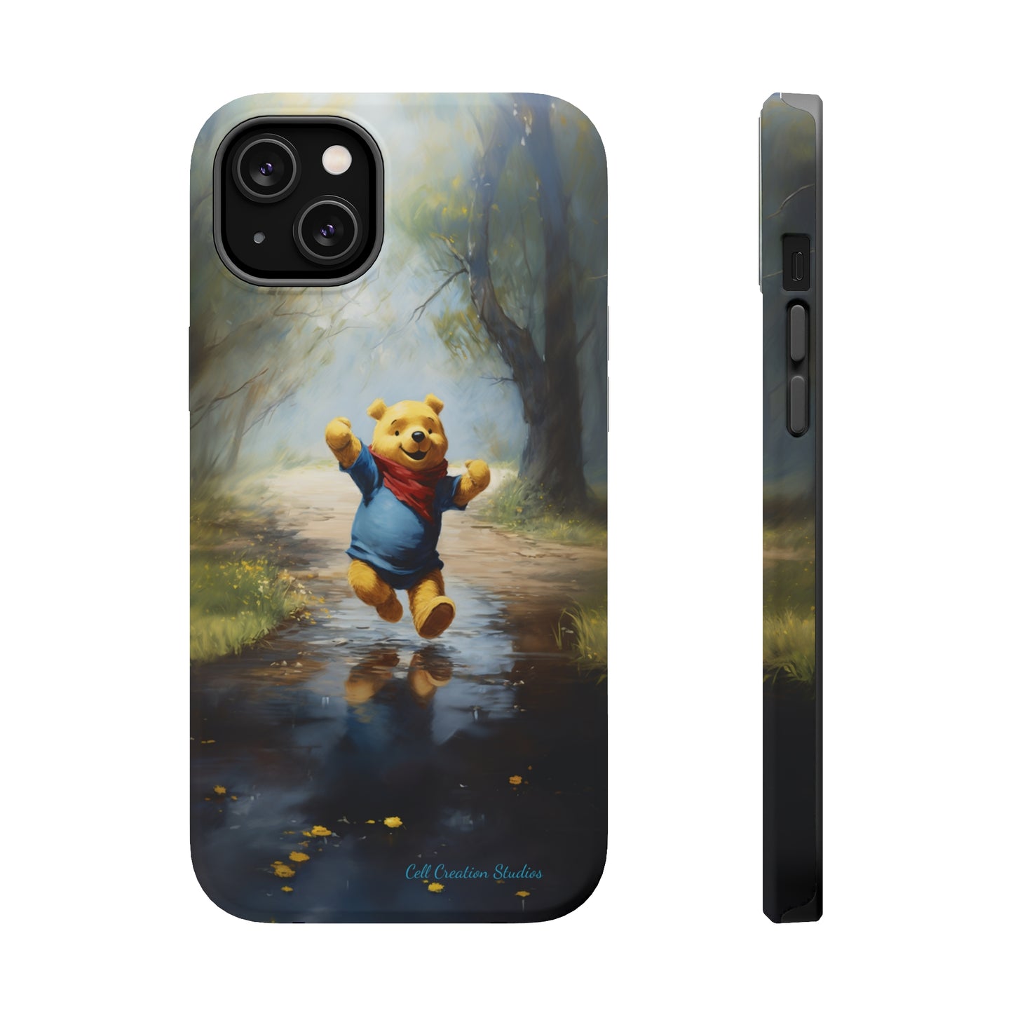 Introducing the "Winnie-The-Pooh Puddle Splash" Cell Phone Case – A Splash of Nostalgic Fun -MagSafe Tough Cases