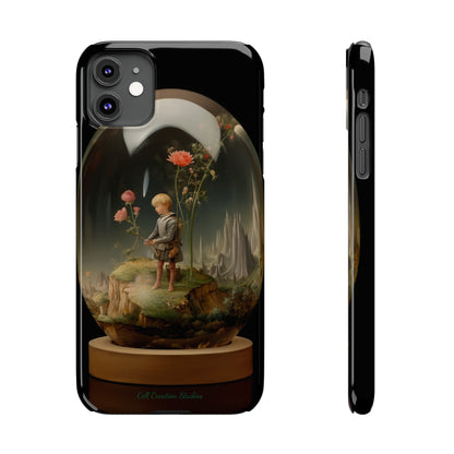 Introducing the "Miniature Gardener" Cell Phone Case – Embrace Your Imagination with a Captivating Glass-Encased Design -Slim Phone Cases