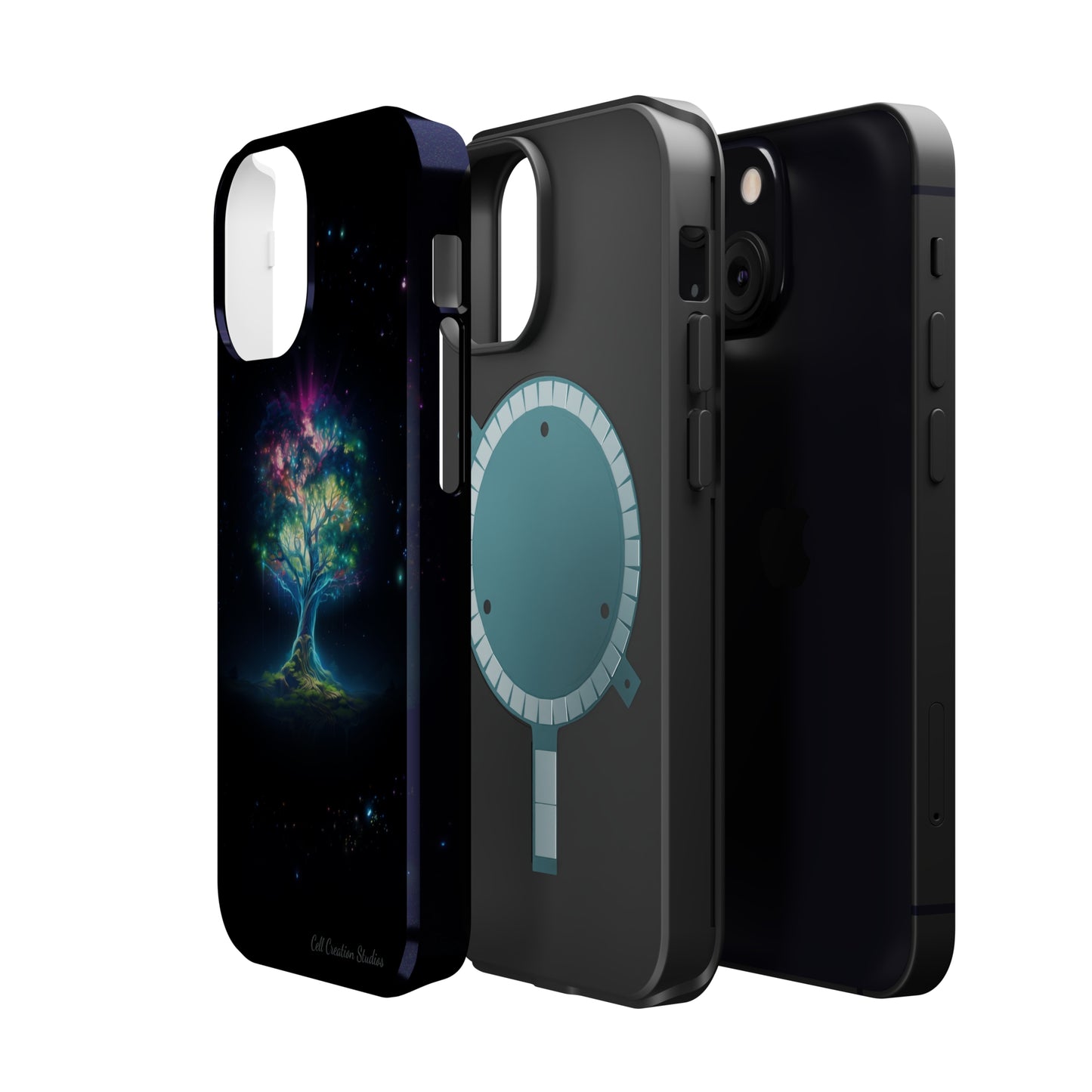 Introducing the "Holographic Tree of Life" Cell Phone Case – A Visionary Blend of Art and Technology -MagSafe Tough Cases