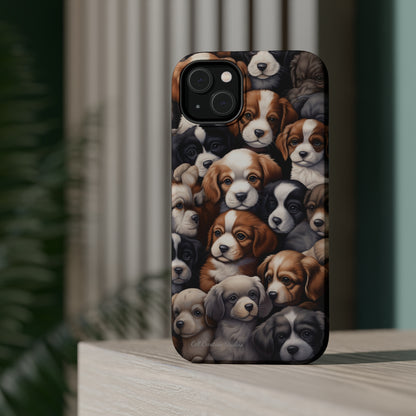 "Puppy Pile" Cuddles Phone Case -MagSafe Tough Cases