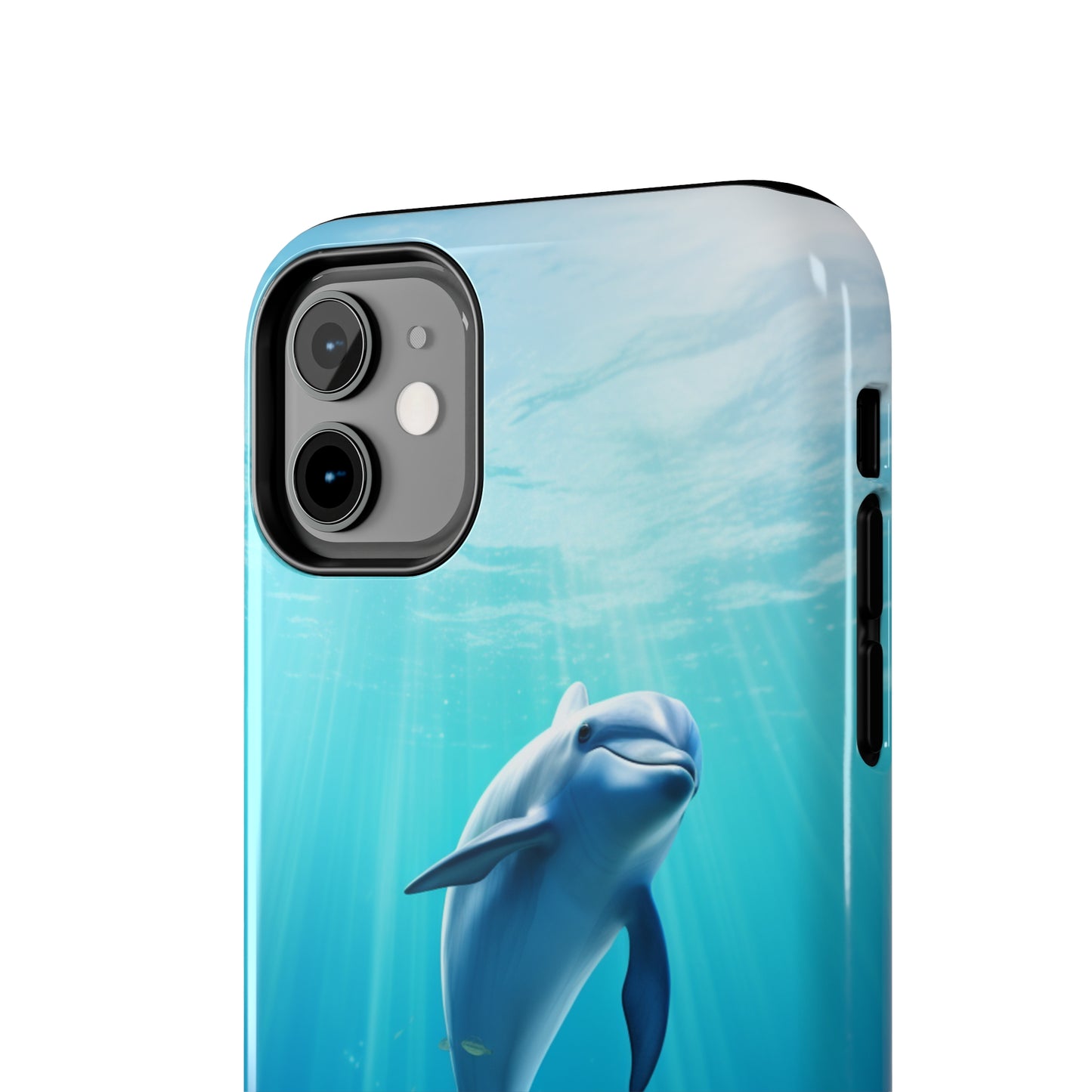 Introducing the "Dolphin Serenity" Cell Phone Case – Dive into Tranquility with a Graceful Dolphin -Tough Phone Cases