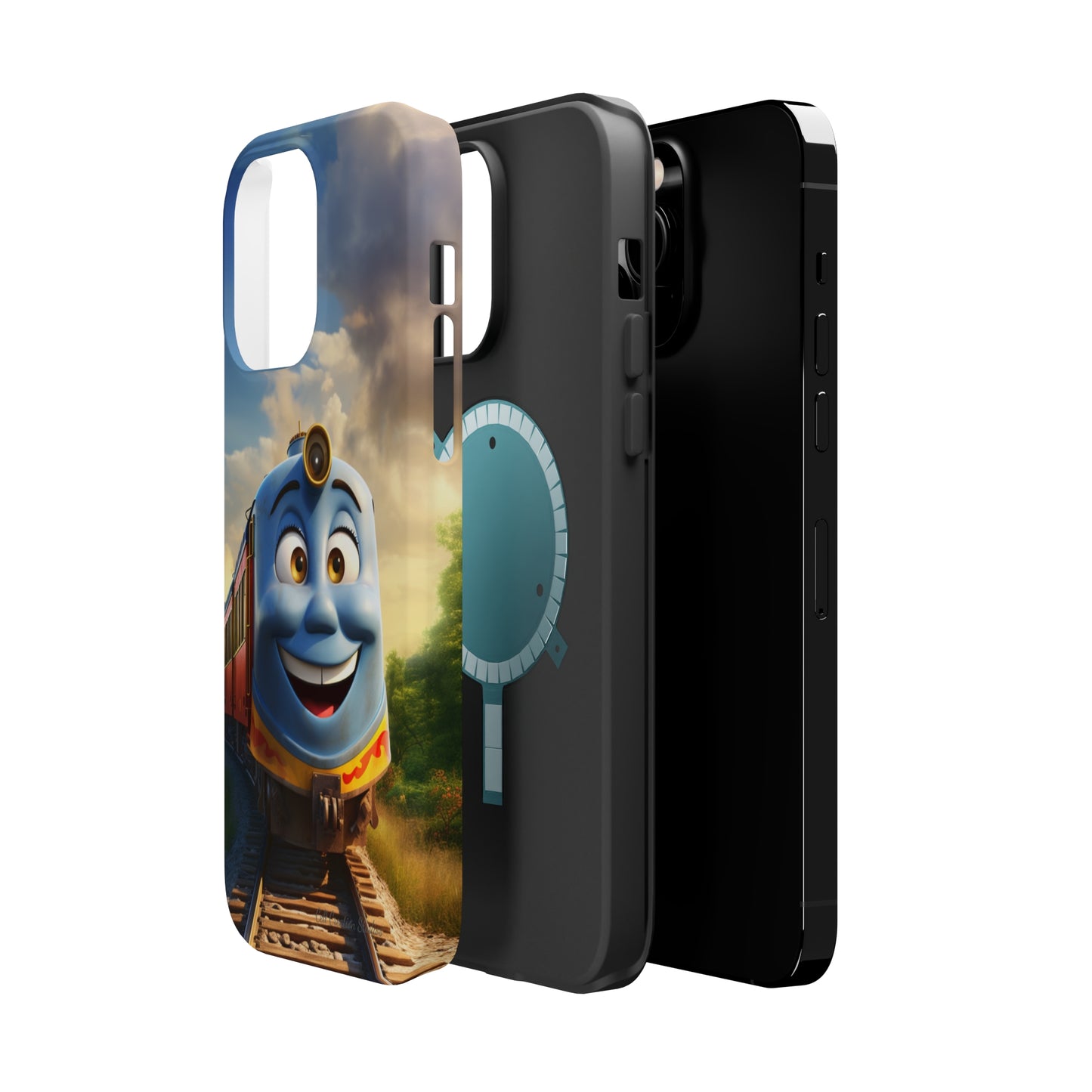 The "Smiling Blue Train" Phone Case -MagSafe Tough Cases