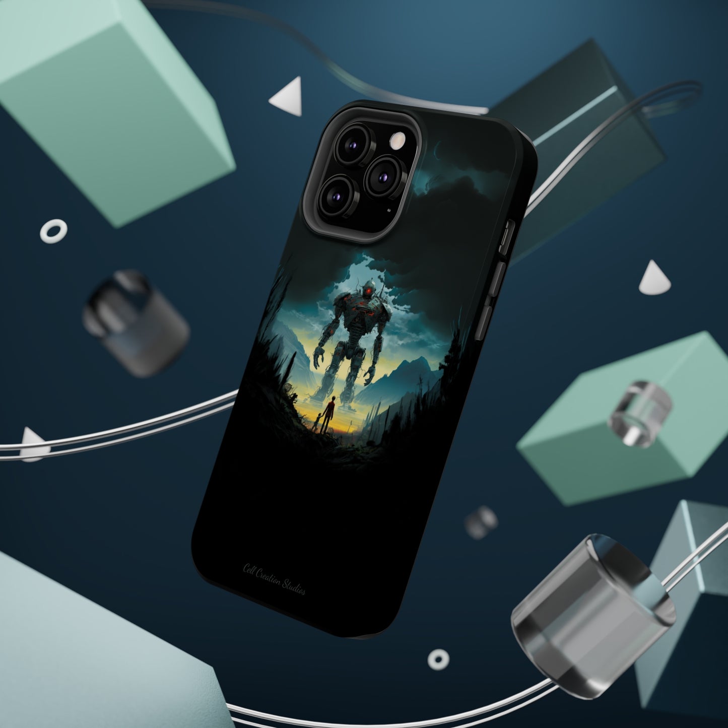 Introducing the "Rising Titan" Cell Phone Case – Witness the Astonishing Emergence of a Giant Robot! -MagSafe Tough Cases