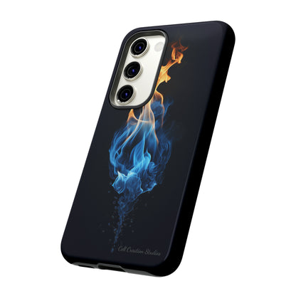 "Elegant Blue and Orange Flame" Phone Case: Ignite Your Style -Tough Cases