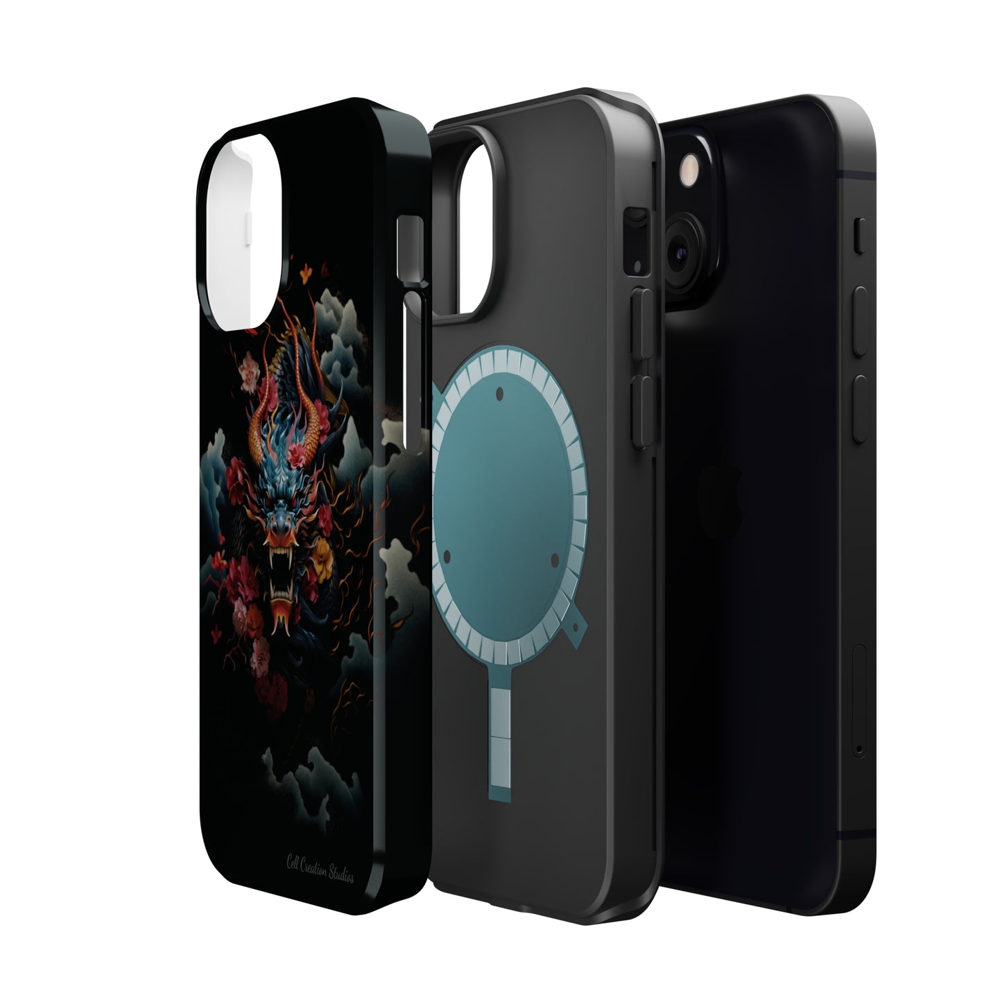 Introducing the "Japanese Dragon Majesty" Cell Phone Case – Embrace the Legend in Style -MagSafe Tough Cases