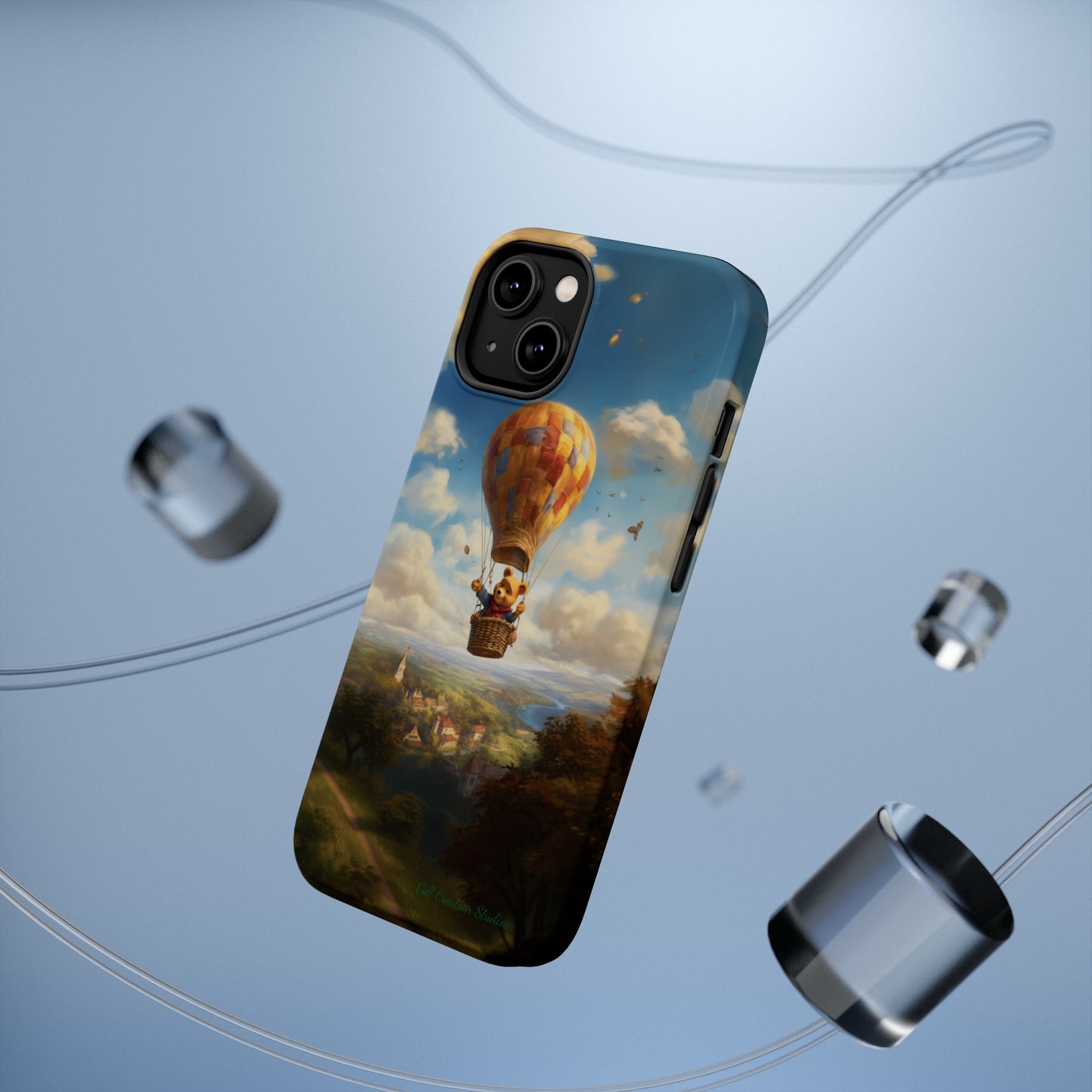 Introducing the "Winnie-The-Pooh's Balloon Adventure" Cell Phone Case – Soar to New Heights in Style -MagSafe Tough Cases