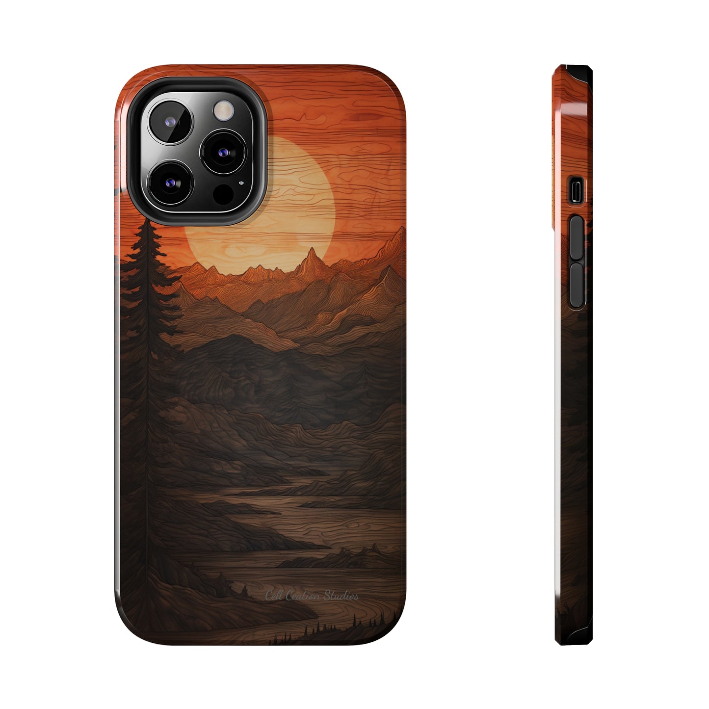 The "Sunset Mountains" Phone Case -Tough Phone Cases