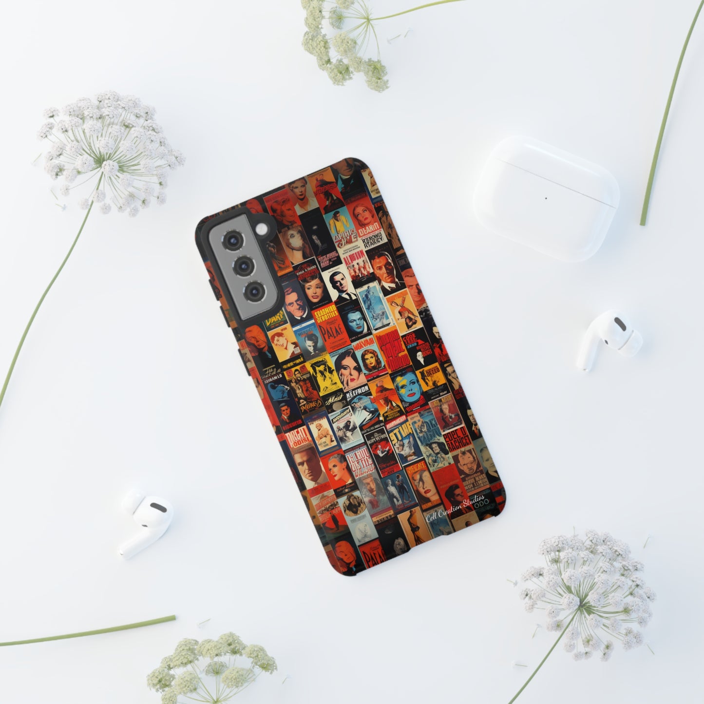 Introducing the "Vintage Movie Poster Collage" Cell Phone Case – Timeless Hollywood Charm -Tough Cases