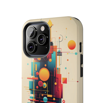 The "Colorful Geometric Pattern" Cell Phone Case- Elevate Your Phone's Look -Tough Phone Cases