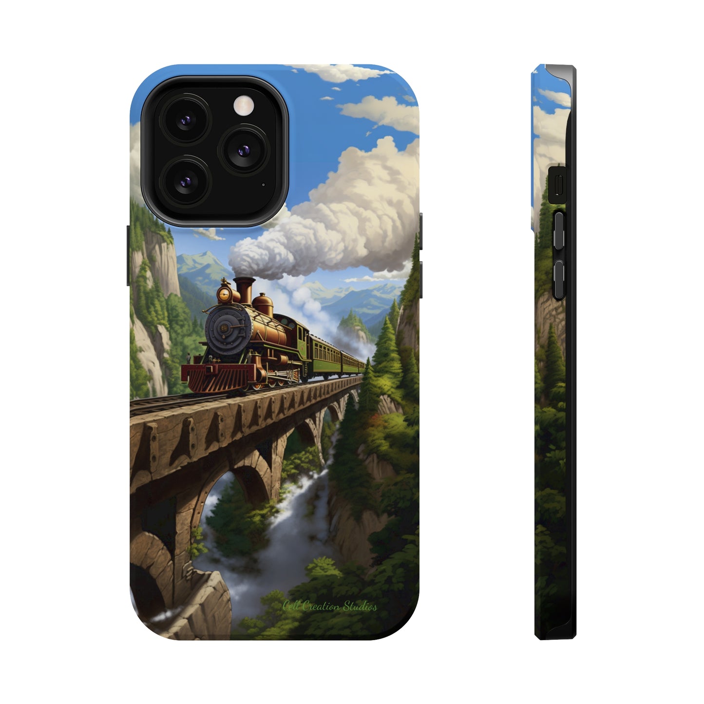 The "Scenic Mountain Train" Phone Case -MagSafe Tough Cases