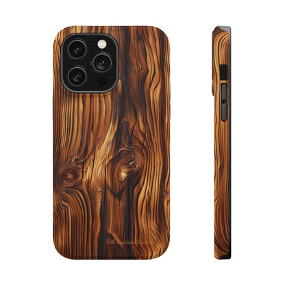 "Wood Grain Elegance" -MagSafe Tough iPhone Cases