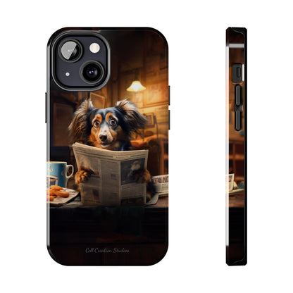 Introducing the "Pup's Perusal" Cell Phone Case – Unleash Heartwarming Humor -Tough Phone Cases