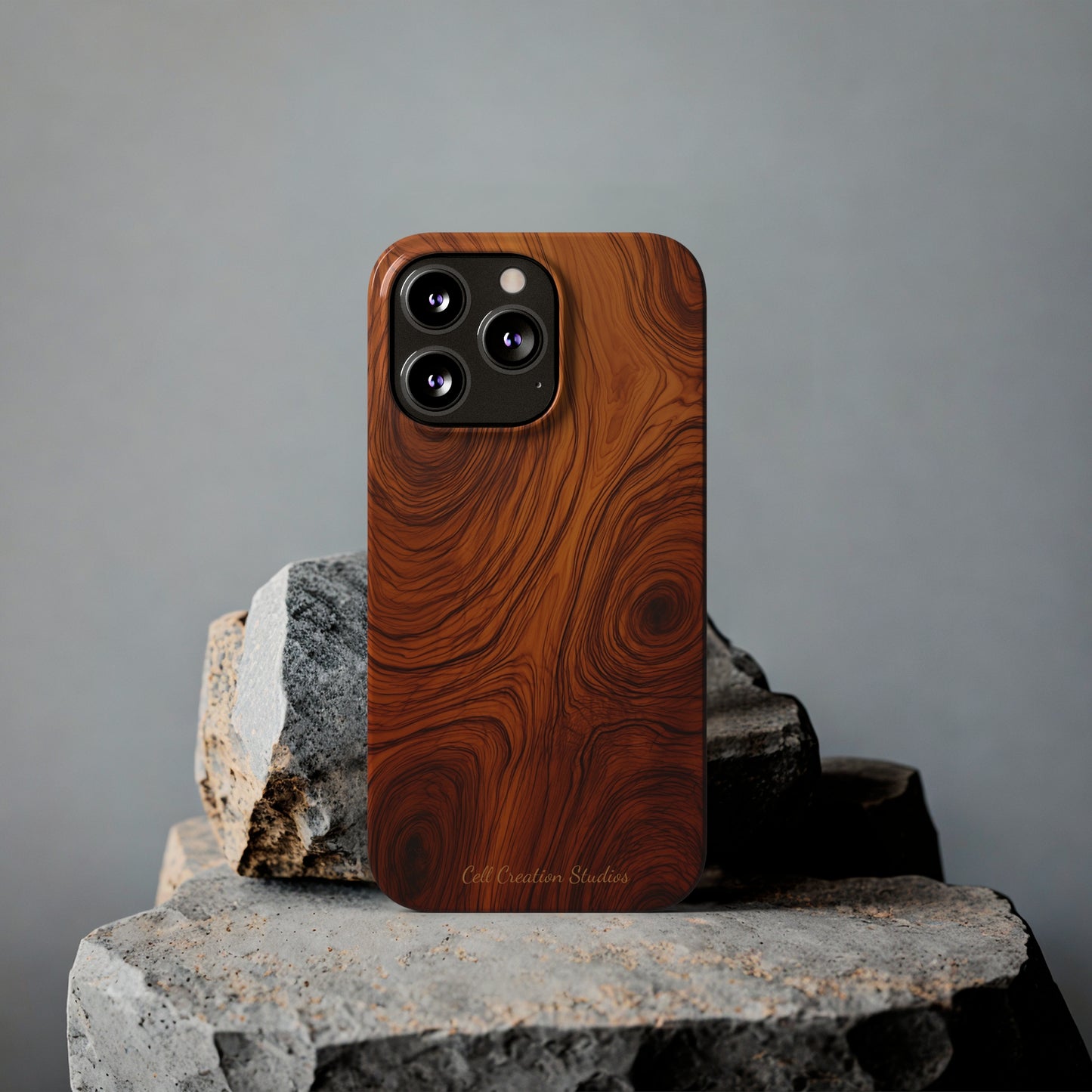 Introducing the "Natural Woodgrain" Cell Phone Case – Embrace Organic Beauty with Wood Pattern Design -Slim Phone Cases