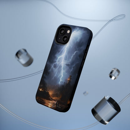 Introducing the "Electric Skies" Cell Phone Case – Unleash the Power of the Storm -MagSafe Tough Cases